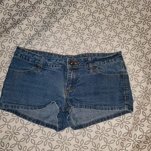 Dark denim jean shorts